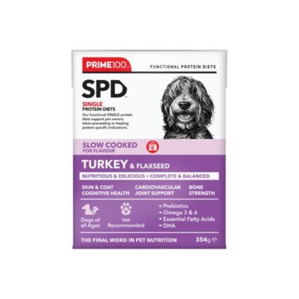 Prime100 Spd Turkey And Flaxseed Slow Cooked Wet Dog Food