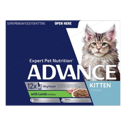 Advance Kitten With Lamb In Gravy Wet Cat Food 85gm 12 Pack
