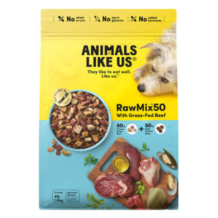 Animals Like Us Rawmix50 With Grass-Fed Beef Dry Dog Food 1.8 Kg