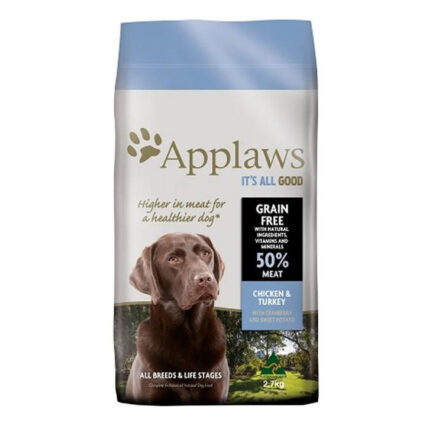 Applaws Natural Grain Free All Breeds Chicken & Turkey With Cranberry And Sweet Potato Dry Dog Food 2.7 Kg