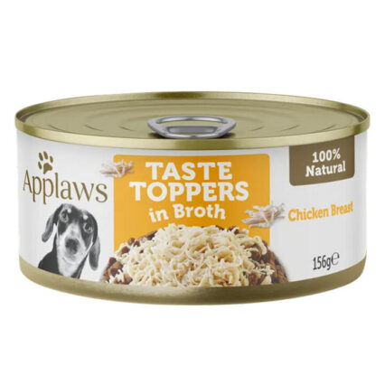 Applaws Natural Taste Toppers In Broth Chicken Breast Wet Dog Food 156gm 16 Cans