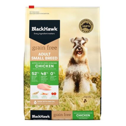 Black Hawk Grain Free Adult Small Breed Chicken Dry Dog Food 2.5 Kg