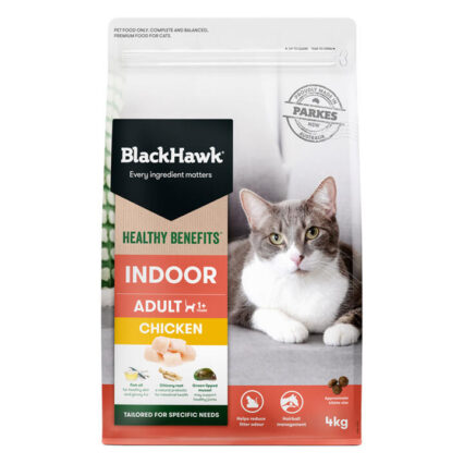 Black Hawk Healthy Benefits Indoor Adult 1+ Chicken Dry Cat Food 4 Kg