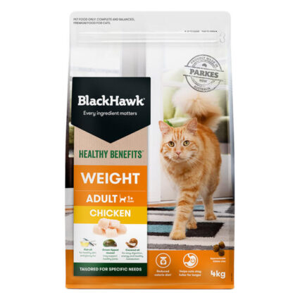 Black Hawk Healthy Benefits Weight Adult 1+ Chicken Dry Cat Food 4 Kg