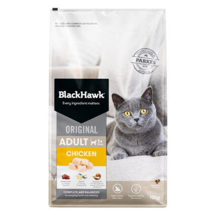 Black Hawk Original Adult 1+ Chicken Dry Cat Food 12 Kg