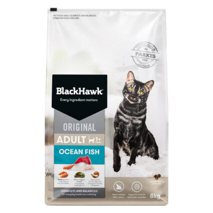 Black Hawk Original Adult 1+ Ocean Fish Dry Cat Food 8 Kg