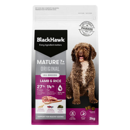 Black Hawk Original Mature 7+ Lamb & Rice Dry Dog Food 3 Kg