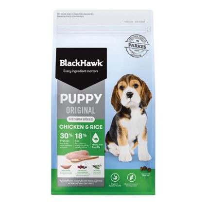 Black Hawk Original Puppy Medium Breed Chicken & Rice Dry Dog Food 20 Kg