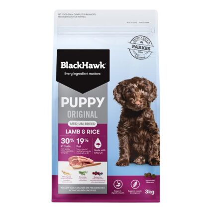 Black Hawk Original Puppy Medium Breed Lamb & Rice Dry Dog Food 20 Kg