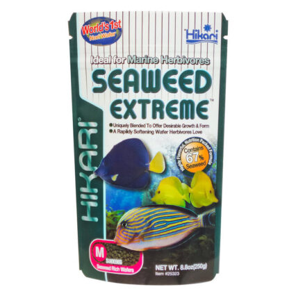 Hikari Seaweed Extreme Marine Herbivores Fish Food - Medium Wafers 250 Gm