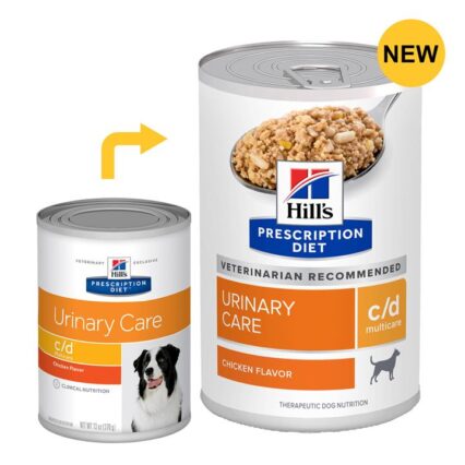 Hill's Prescription Diet C/D Multicare Urinary Care With Chicken Wet Dog Food 370gm 12 Cans