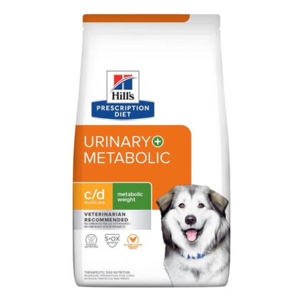 Hill's Prescription Diet C/D Multicare Urinary + Metabolic Weight Chicken Flavour Dry Dog Food 3.85 Kg