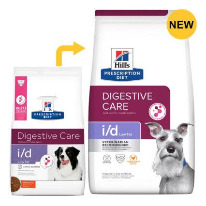 Hill's Prescription Diet I/D Low Fat Digestive Care Chicken Flavour Dry Dog Food 12.5 Kg