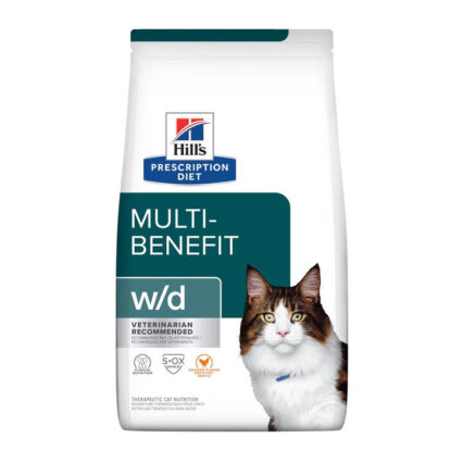 Hill's Prescription Diet W/D Multi-Benefit Chicken Flavour Dry Cat Food 1.5 Kg