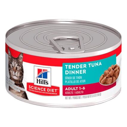 Hill's Science Diet Adult 1-6 Tender Tuna Dinner Wet Cat Food 156gm 24 Cans