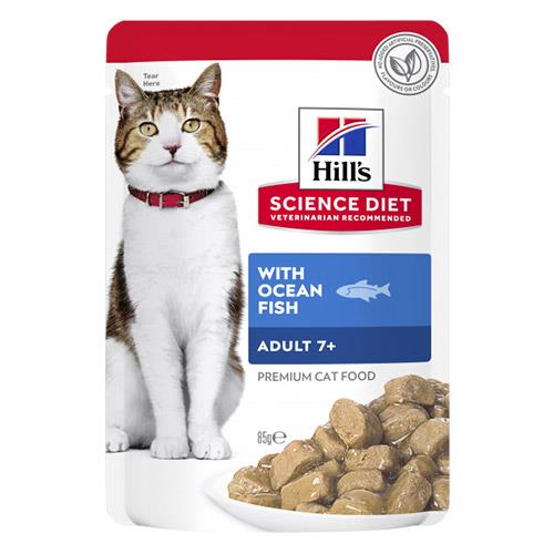 Hill's Science Diet Adult 7+ With Ocean Fish Wet Cat Food 85gm 12 Pouches 1 Hill's Science Diet Adult 7+ With Ocean Fish Wet Cat Food 85gm 12 Pouches