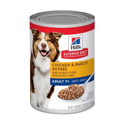 Hill's Science Diet Mature Adult 7+ With Chicken & Barley Wet Dog Food 370gm 12 Cans