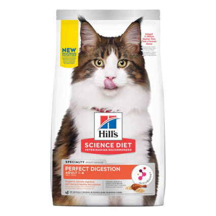 Hill's Science Diet Perfect Digestion Adult 1-6 Chicken, Barley & Whole Oats Recipe Dry Cat Food 1.59 Kg