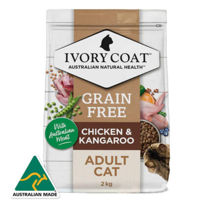Ivory Coat Grain Free Adult Chicken & Kangaroo Dry Cat Food 2 Kg