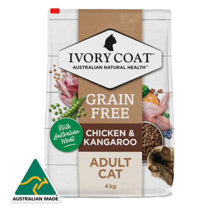 Ivory Coat Grain Free Adult Chicken & Kangaroo Dry Cat Food 4 Kg