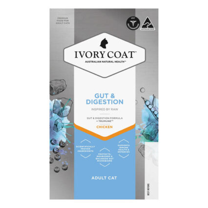 Ivory Coat Inspired By Raw Gut & Digestion Adult Chicken Wet Cat Food 85gm 12 Pack