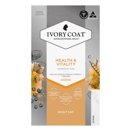 Ivory Coat Inspired By Raw Health & Vitality Adult Chicken Wet Cat Food 85gm 12 Pack