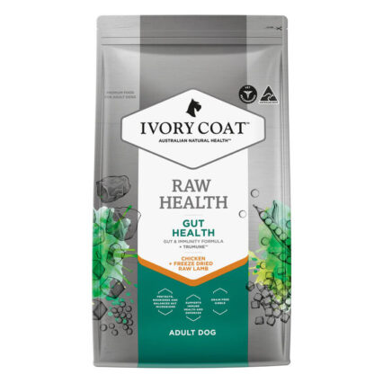 Ivory Coat Raw Health Gut Health Adult Chicken + Freeze Dried Raw Lamb Dry Dog Food 10 Kg