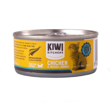 Kiwi Kitchens Chicken And Mussel Dinner Canned Wet Food For Kittens 85 Gms 18 Pack