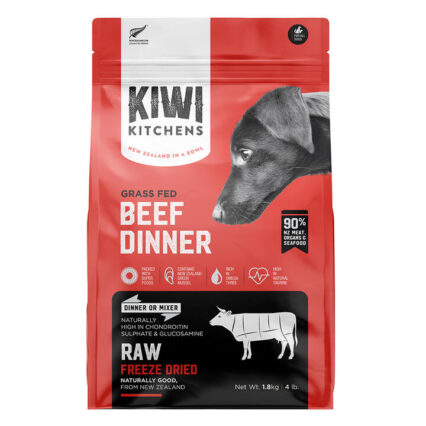 Kiwi Kitchens Freeze-Dried Dog Food Beef Dinner 1.8 Kg