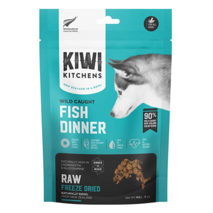 Kiwi Kitchens Freeze-Dried Dog Food Fish Dinner 142 Gm