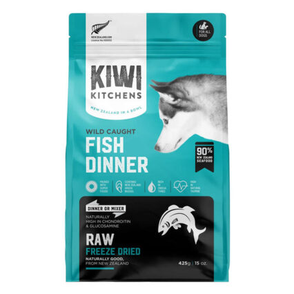 Kiwi Kitchens Freeze-Dried Dog Food Fish Dinner 425 Gm