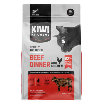 Kiwi Kitchens Gently Air Dried Beef Dinner With Chicken Dry Cat Food 500 Gm
