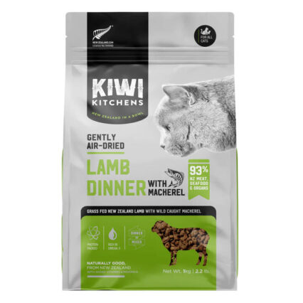 Kiwi Kitchens Gently Air Dried Lamb Dinner With Mackerel Dry Cat Food 1 Kg