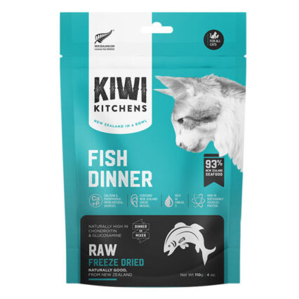 Kiwi Kitchens Raw Freeze Dried Fish Dinner Dry Cat Food 110 Gm