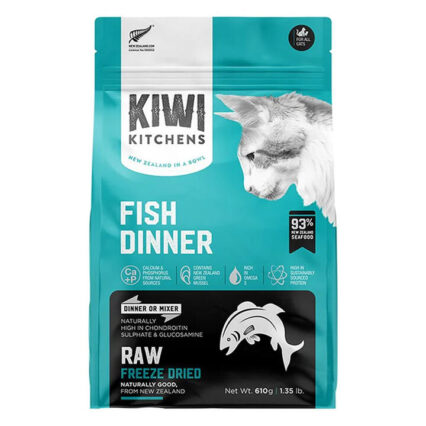 Kiwi Kitchens Raw Freeze Dried Fish Dinner Dry Cat Food 610 Gm