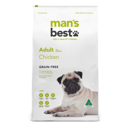 Mans Best Grain Free Chicken Adult Dry Dog Food 12 Kg