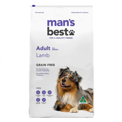 Mans Best Grain Free Lamb Adult Dry Dog Food 12 Kg