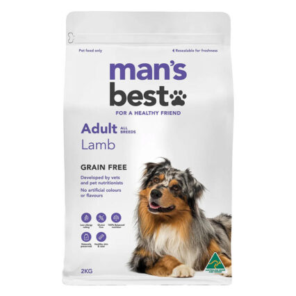 Mans Best Grain Free Lamb Adult Dry Dog Food 2 Kg