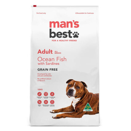 Mans Best Ocean Fish With Sardines Grain Free Adult Dry Dog Food 12 Kg