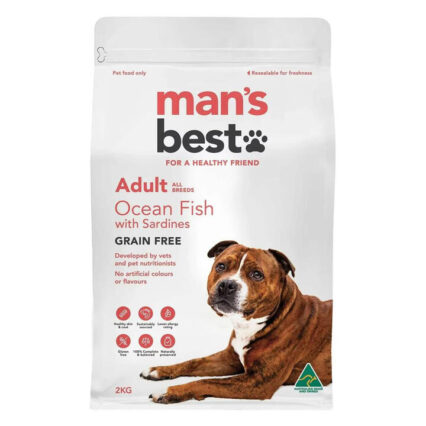 Mans Best Ocean Fish With Sardines Grain Free Adult Dry Dog Food 2 Kg