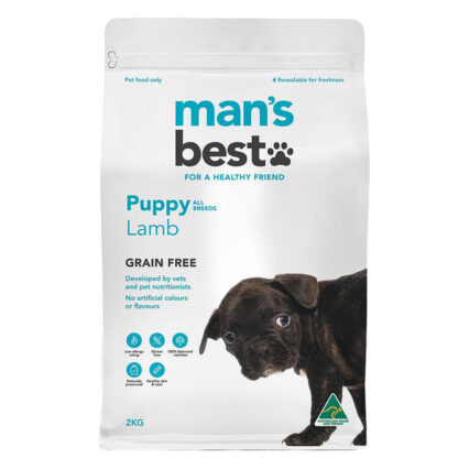 Mans Best Puppy Lamb Grain Free Dry Dog Food 2 Kg