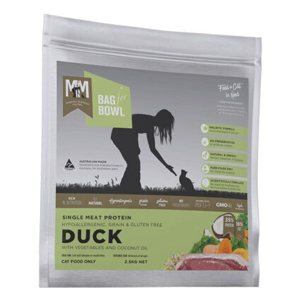 Meals For Meows (Mfm) Single Protein Duck With Vegetables And Coconut Oil Dry Cat Food 2.5 Kg