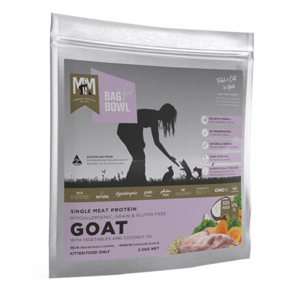 Meals For Meows (Mfm) Single Protein Goat With Vegetables And Coconut Oil Dry Kitten Food 2.5 Kg