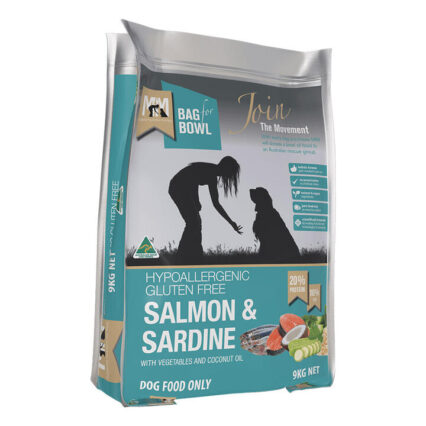 Meals For Mutts (Mfm) Hypoallergenic Gluten Free Salmon & Sardine With Vegetables And Coconut Oil Dry Dog Food 9 Kg