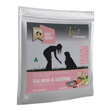 Meals For Mutts (Mfm) Hypoallergenic Grain & Gluten Free Salmon & Sardine With Vegetables And Coconut Oil Dry Dog Food 2.5 Kg