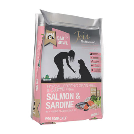 Meals For Mutts (Mfm) Hypoallergenic Grain & Gluten Free Salmon & Sardine With Vegetables And Coconut Oil Dry Dog Food 9 Kg