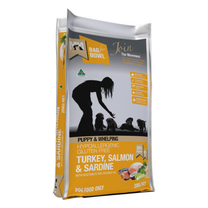 Meals For Mutts (Mfm) Puppy & Whelping Turkey, Salmon & Sardine With Vegetables And Coconut Oil Dry Dog Food 20 Kg