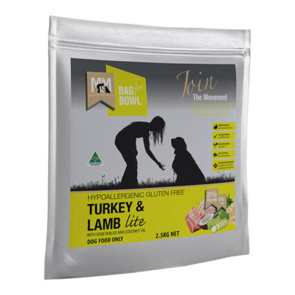 Meals For Mutts (Mfm) Turkey & Lamb Lite With Vegetables And Coconut Oil Dry Dog Food 2.5 Kg
