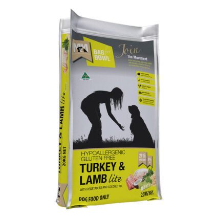 Meals For Mutts (Mfm) Turkey & Lamb Lite With Vegetables And Coconut Oil Dry Dog Food 20 Kg