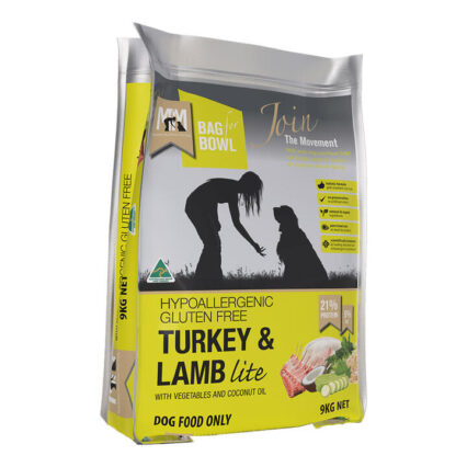 Meals For Mutts (Mfm) Turkey & Lamb Lite With Vegetables And Coconut Oil Dry Dog Food 9 Kg